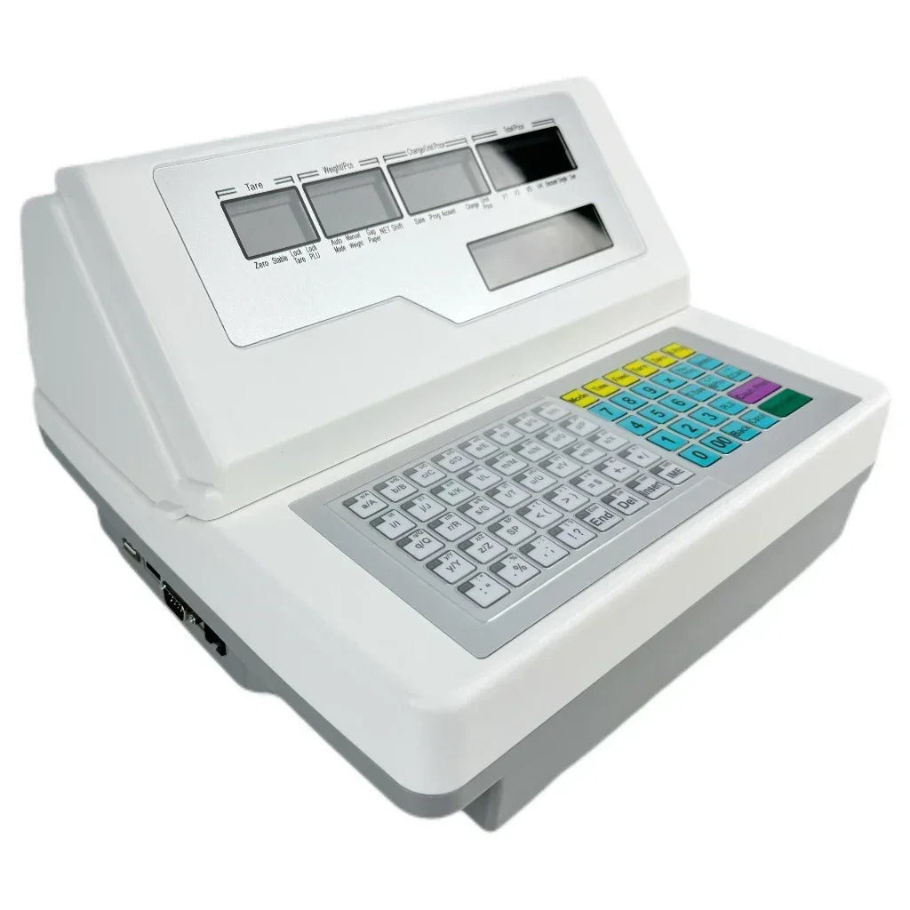 Barcode label printing indicator platform, scale ticket printing indicator