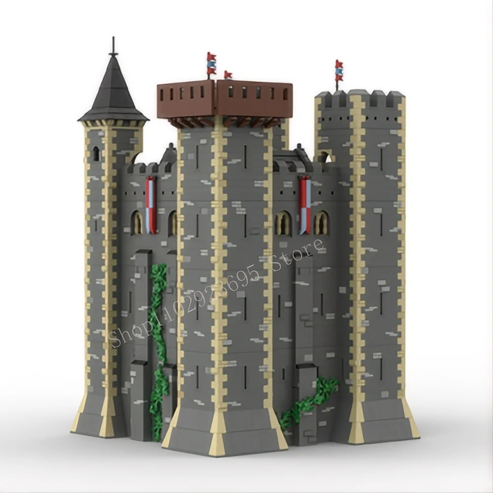 12171PCS MOC Building blocks English Keep - Warchester Castle Medieval Street View modular ideas DIY child Toy holiday gift