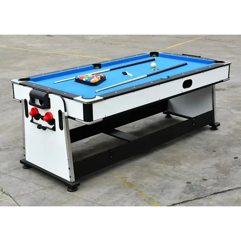 -Black And White Two-color 4 In 1 Multi-functional Billiard Table Flip Billiard Table/air Hockey/ Tennis Table
