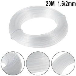 20M 1.6 2.0MM Garden Lawn Trimmer Line Spare Line Trimmer Mowing Line White Brush Cutter Rope Lawn Mower Head Accessory