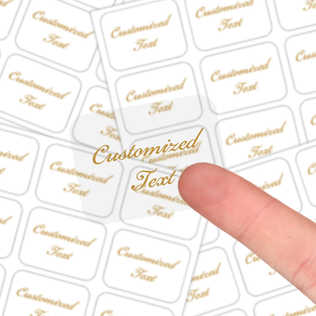 36/72 Stück transparente individuelle Textaufkleber, personalisiertes Etikett, wasserfest, für Unternehmen, Bürobedarf, Tags, Schreibwaren, Scrapbook-Aufkleber