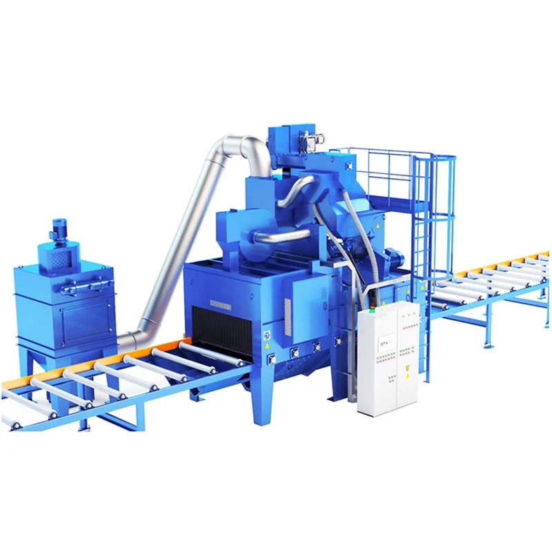 Steel Structure H Beam Automatic Vertical Horizontal Shot Blasting Machine Roller Conveyor