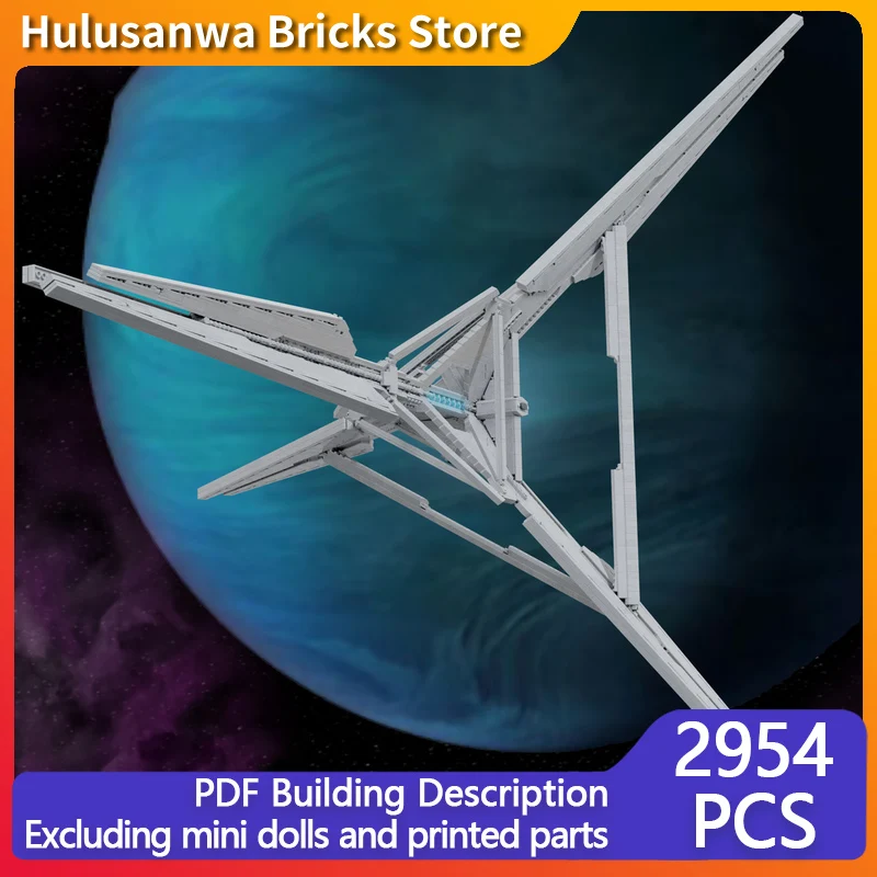 Heavy Space Cruiser Model MOC Building Bricks War Equipment Modular Technology Gifts Holiday Assemble Children Toys Suit