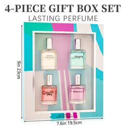Women's Fragrance Sets MINI COFFRET EDT Set 4 Pcs 0.51fl.oz/15ml Eau de Toilette Spray  Gift for Women Long Lasting Fragrance fo