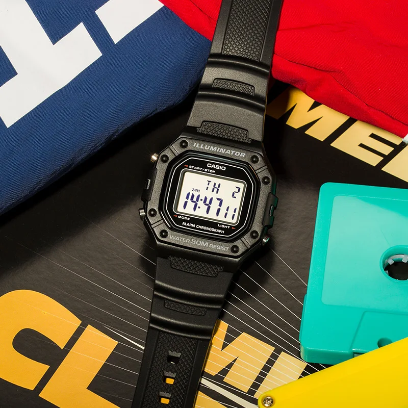 Casio W‑218H Series | Sport Digital Watch | 50‑Meter Water Resistance | 7‑Year Battery | LED Backlight | Stopwatch | Daily Alarm