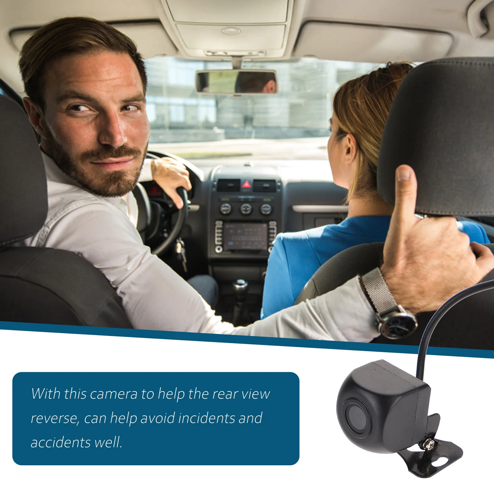 

1Set Night Vision Rear Backup Camera Waterproof Durable Pc Material Reversing Monitor Car Truck Vehicle Parking Safety