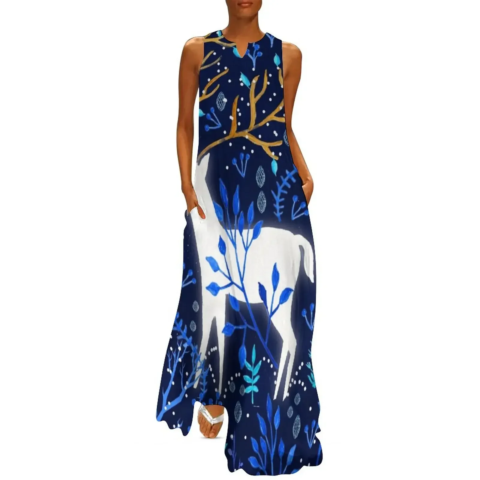 

Deericorn In Blue Long Dress party dress women elegant luxury Women's long dress women party dresses evening woman