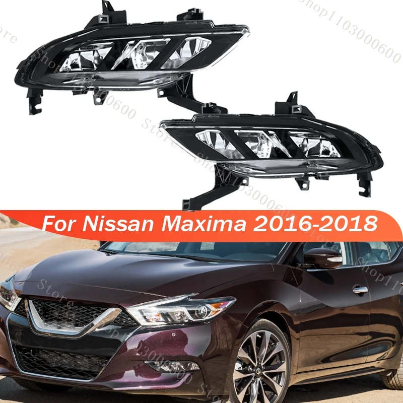 Front Bumper Fog Lamp Light For Nissan Maxima 2016 2017 2018 Car Parts Fog Lamps Replacement 26150-4RK0A 26155-4RK0A