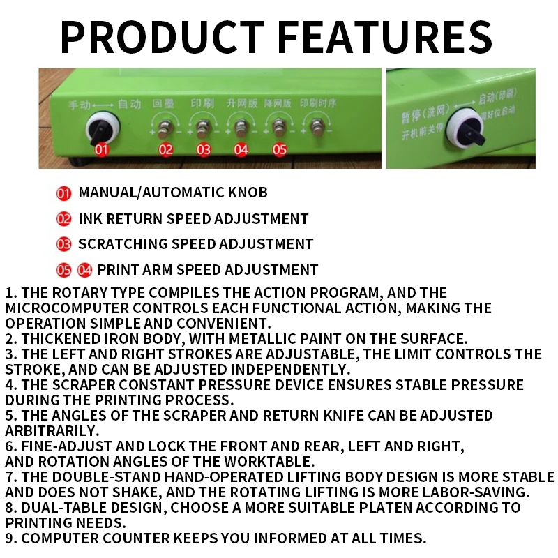 Semi-automatic pneumatic desktop high-precision inclined arm swing pad printing machine industrial printing machinery and equipm