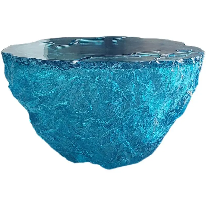 

#Designer Plastic Ocean Blue Tea Table Crystal Hotel Villa Living Room Home Art Sense Entrance Table Observation Deck Antique