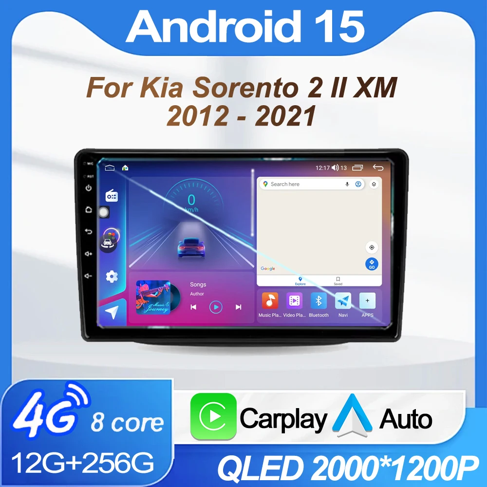 

For Kia Sorento 2 II XM 2012 - 2021 Car Radio Multimedia Video Player Navigation sinavi CarPlay Car Radio Multimedia Player WIFI