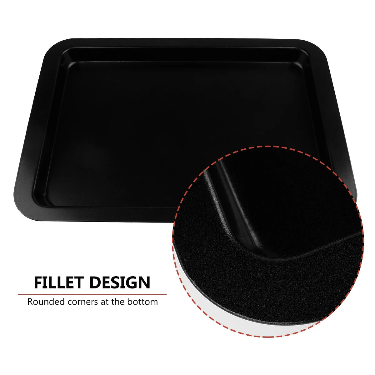 

2pcs Non-Stick Bread Pan Rectangular Baking Pan Set Black Carbon Steel Food Grade Easy Clean Home Baking Use Cake Tray