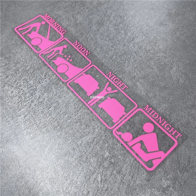 

Наклейка на автомобиль JDM Morning Moon Night Midnight Text, виниловая наклейка для мотоциклов, переднего стекла автомобиля, окон и кузова, для модификации и стайлинга