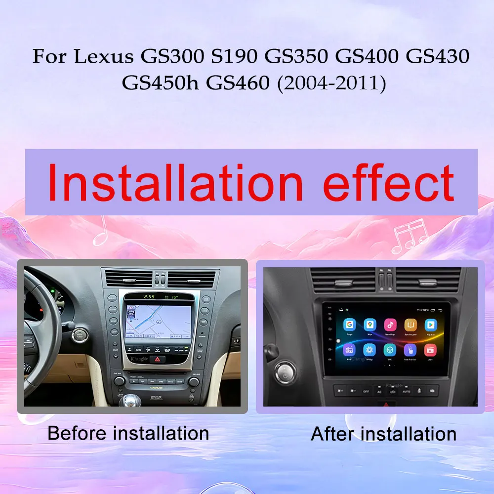 Car Radio Multimedia Player for Lexus GS300 S190 GS350 GS400 GS430 GS450h GS460 2004 - 2011 GPS Navi DSP Stereo BT Split Screen