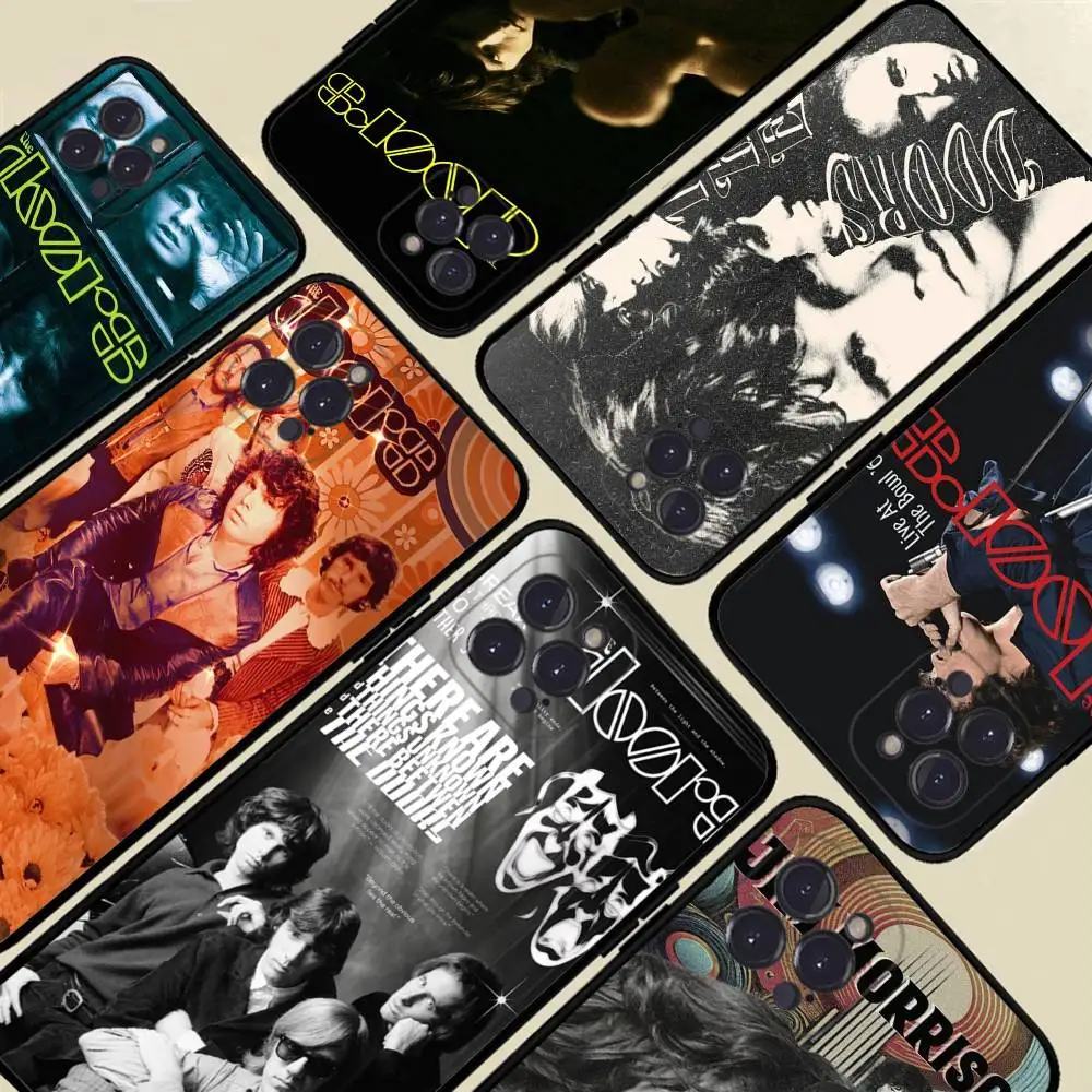Rock Band The Doors Black Soft Phone Case For IPhone 16 15 14 13 11 12 17 Pro Max Mini Plus