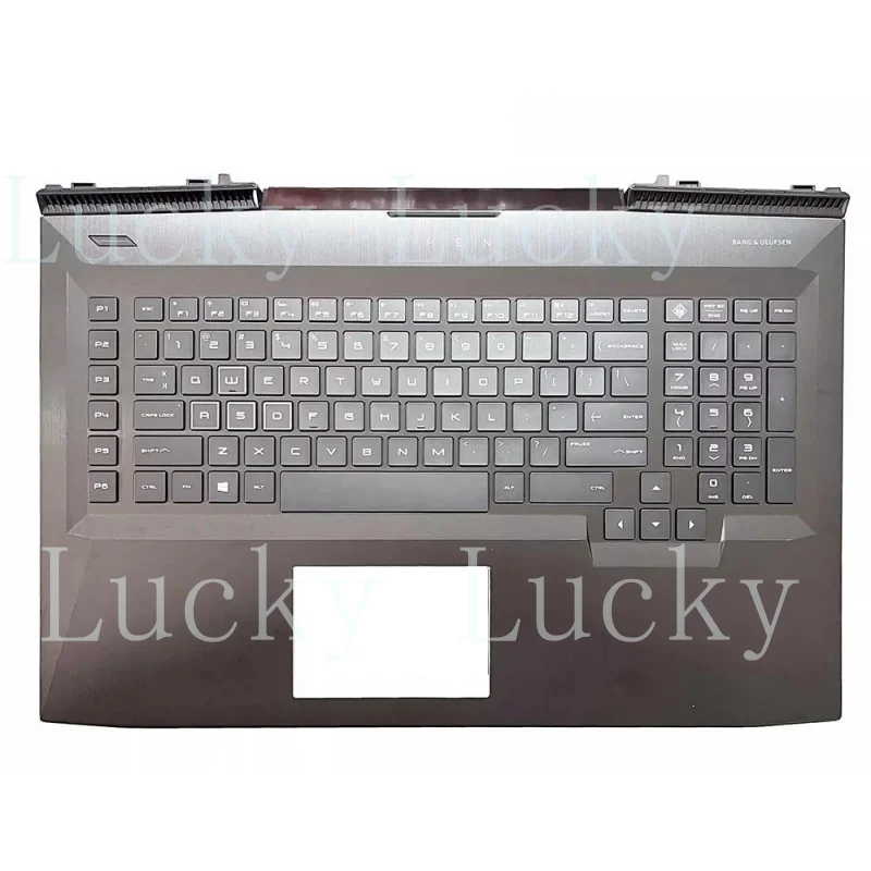 

f Laptop US Keyboard&PalmRest For HP 17-AN000 TPN-Q195 with RGB backlit black New