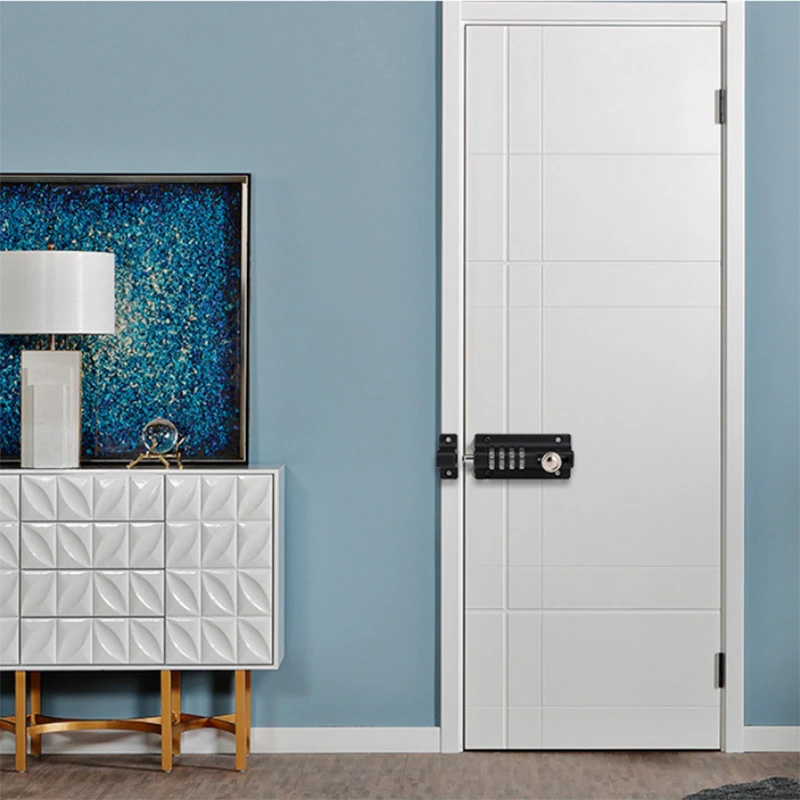 Zamek szyfrowy bez wiercenia, zatrzask do drzwi, wodoodporny i nierdzewny, klamra do drzwi zewnętrznych, drzwi drewniane, zamek zabezpieczający i antykradzieżowy.