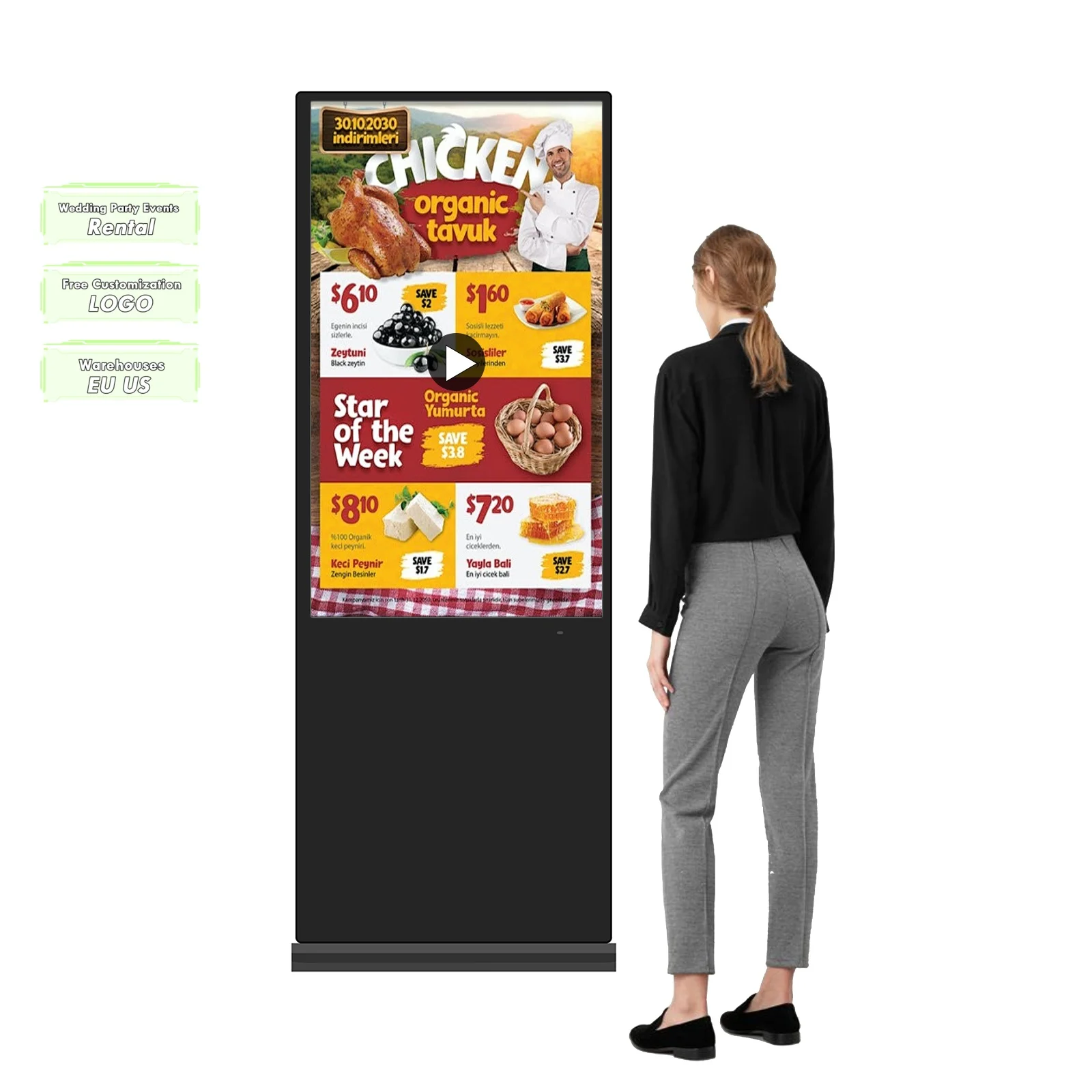 /With Capacitive Touch SDK Animation & Graphics /Factory Direct Sales Floor Indoor Digital Poster