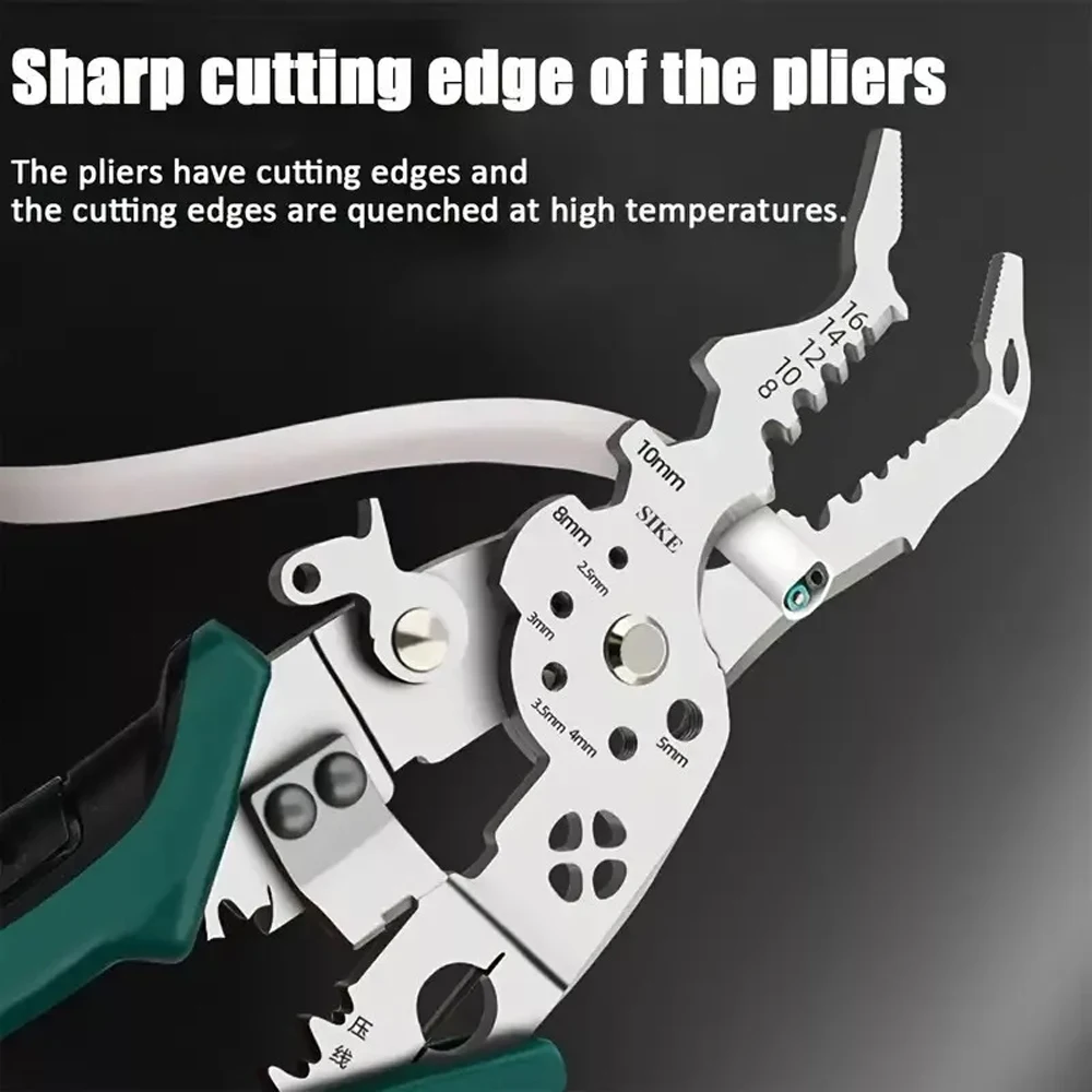 Multifunctional Electrician Pliers Cable Wire Stripper Cutter Crimping Tool