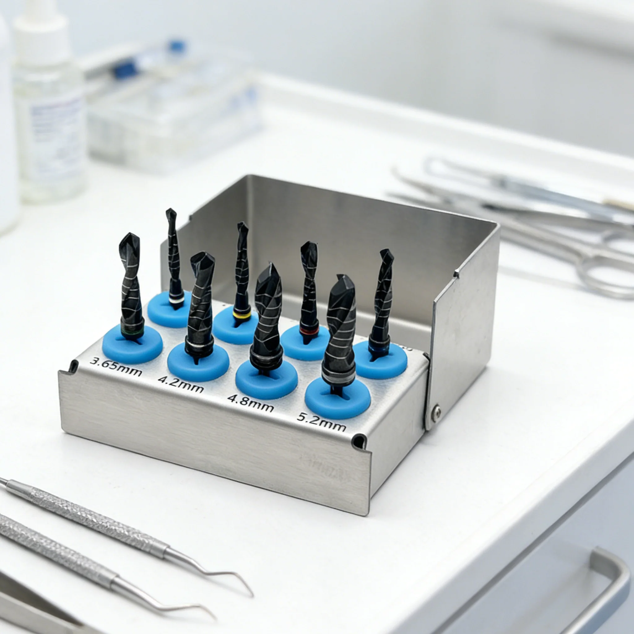 

Dental Implant Drills Titanium Coated Lance Pilot Drills Maxillary Sinus Lift Surgical Tools Black