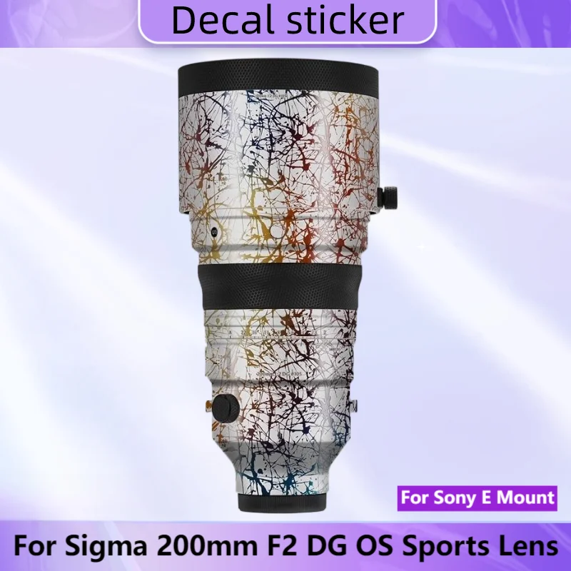

For Sigma 200mm F2 DG OS Sports for Sony E Mount Lens Sticker for Sigma 200 F2 Lens Decal 200F2 Wrap Cover Skin
