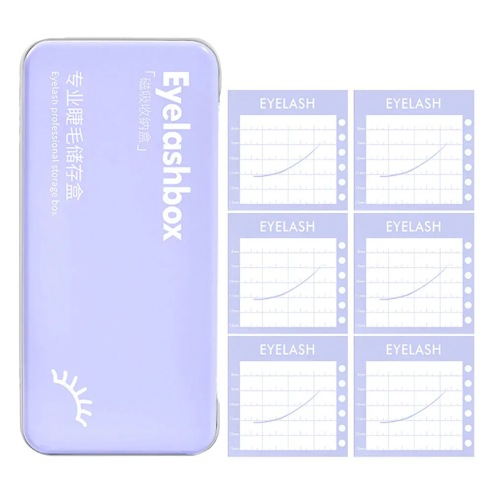 1 Juego de organizador de pestañas, estuche de almacenamiento para pestañas postizas, tira magnética, maquillaje compacto, soporte para pestañas de viaje, almacenamiento de extensiones