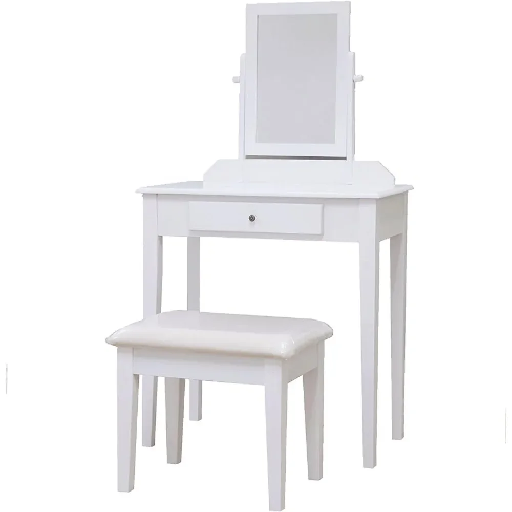 

Vanity Set With Stool and Mirror Freight Free Furniture Makeup Dressing Table With Mirror Dresser Bedroom Home