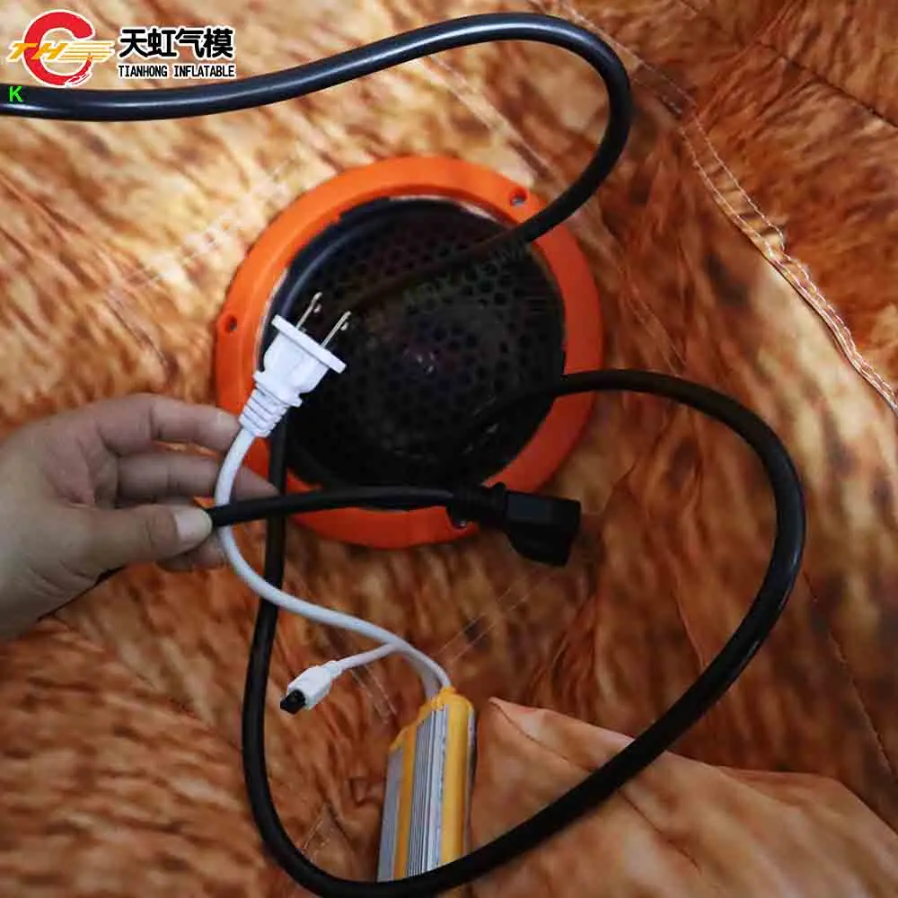 سريع السفينة 4 متر طويل القامة الإضاءة نفخ الأسد نموذج العملاق الحيوان طبق الاصل نفخ الكرتون مع منفاخ للزينة #6