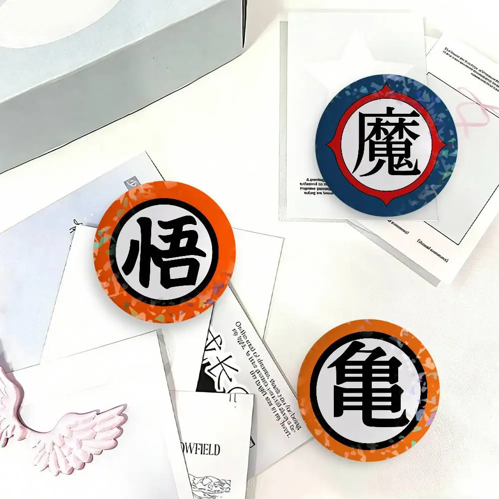 Anime D-Dragon B-Ball Laser Badge Creative Brooches Backpack Accessories Make Great Gifts For Friends Children