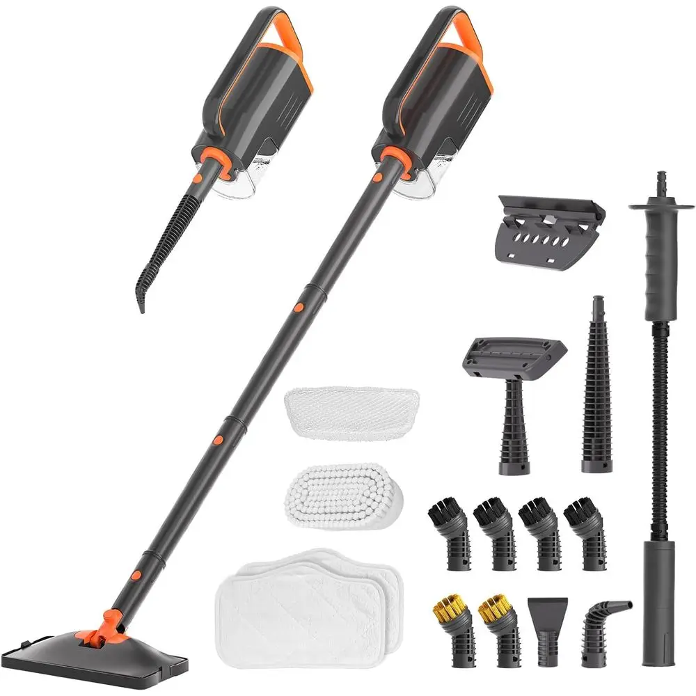 

Многофункциональный пароочиститель с отсоединяемой ручной насадкой, 20 функций в 1, универсальные аксессуары для пола, ковров и плитки