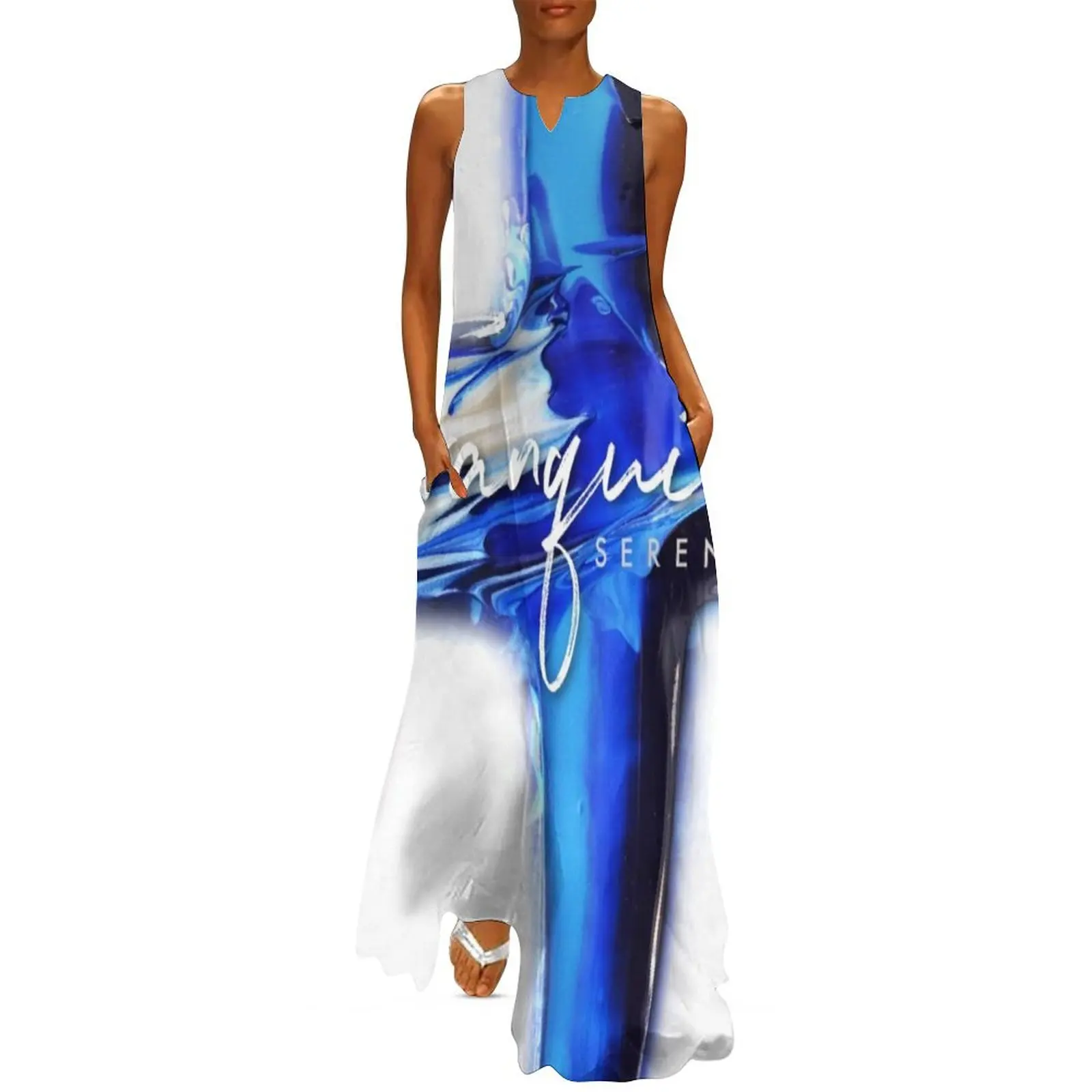 Tranquility & Serenity Cross Long Dress summer women's suit Women long dress dress for women 2025