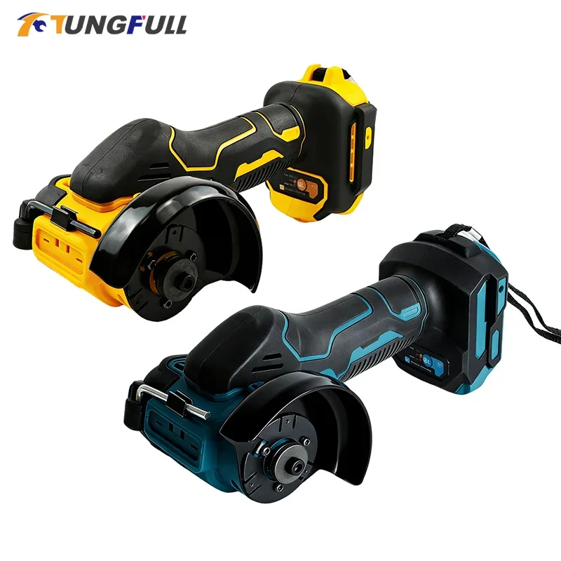 

TUNGFULL 18V 3 Inch Cordless Mini Angle Grinder Electric Cutting Polishing Grinding Power Tool for Makita/DeWei Batteries