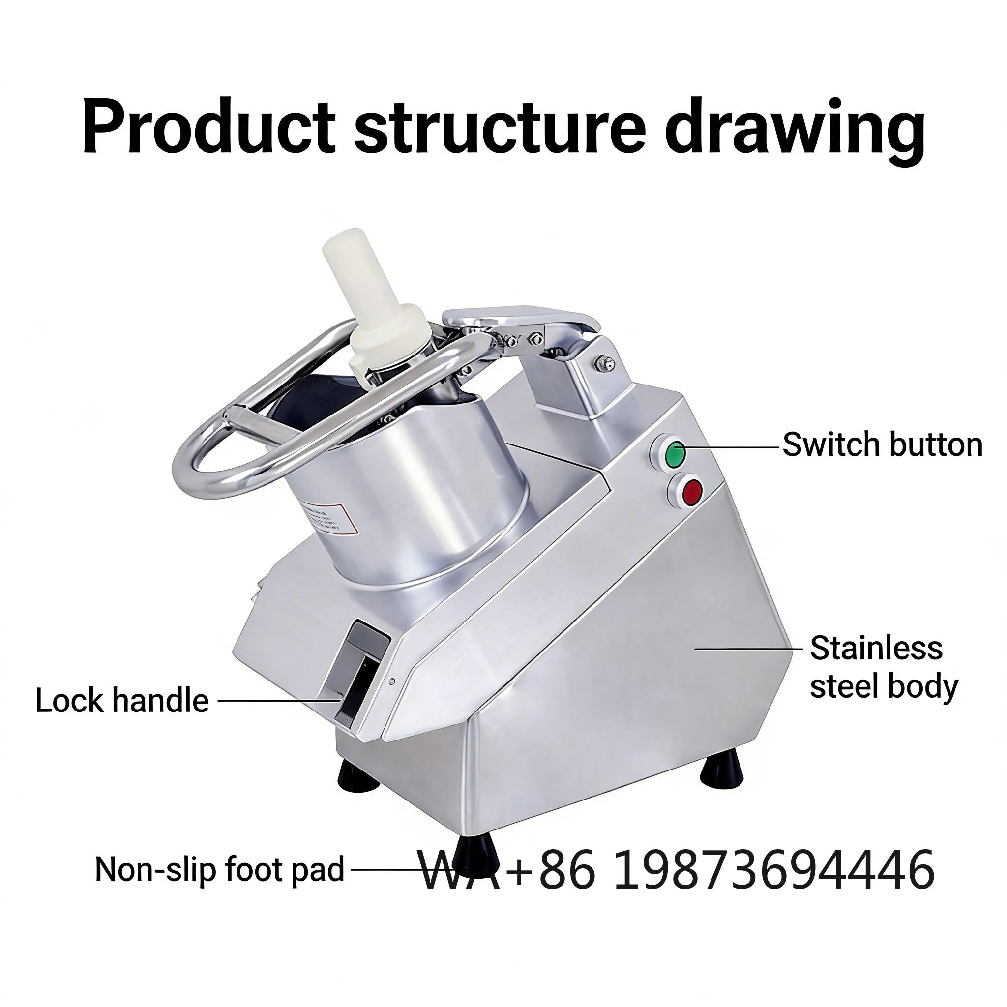 

Commercial Vegetable Cutter, Multifunctional Slicing Shredding Dicing for Potato Onion