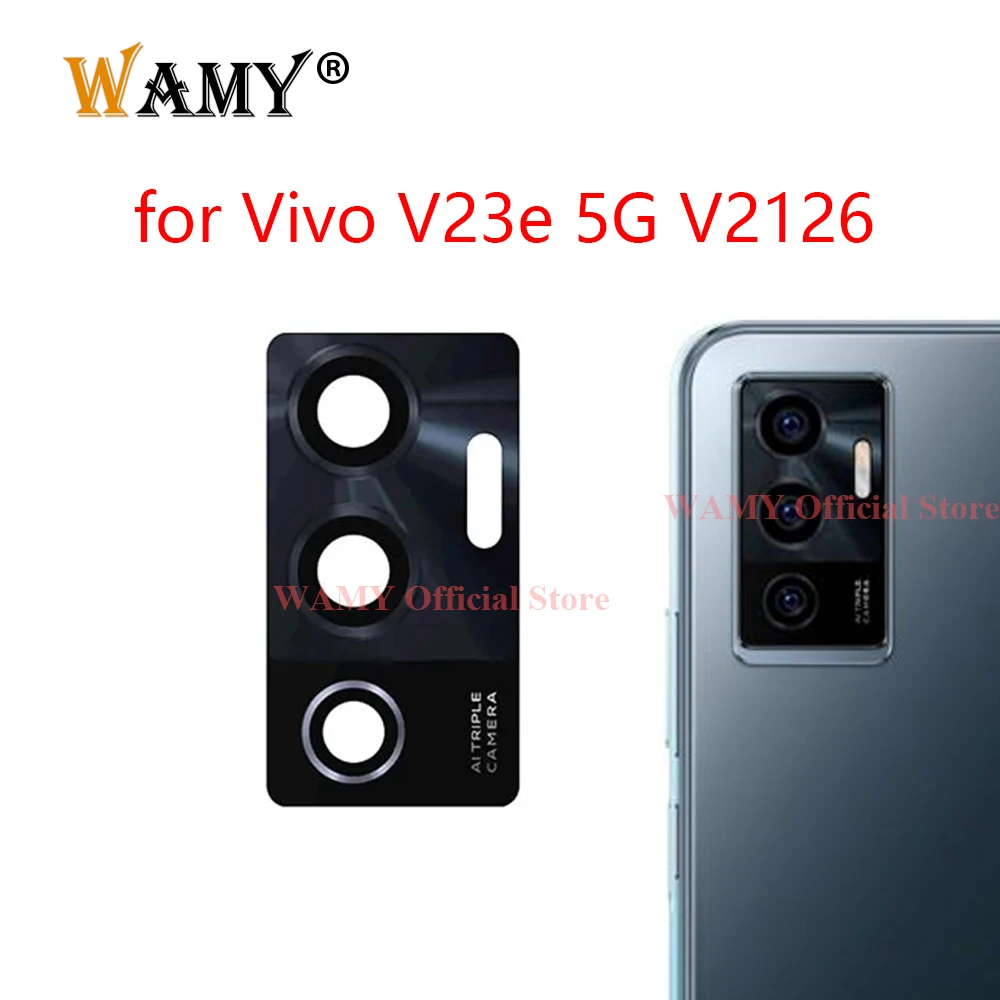 WAMY Rear Back Camera Glass Lens Replacement for Vivo V23e 5G V2126 With Sticker