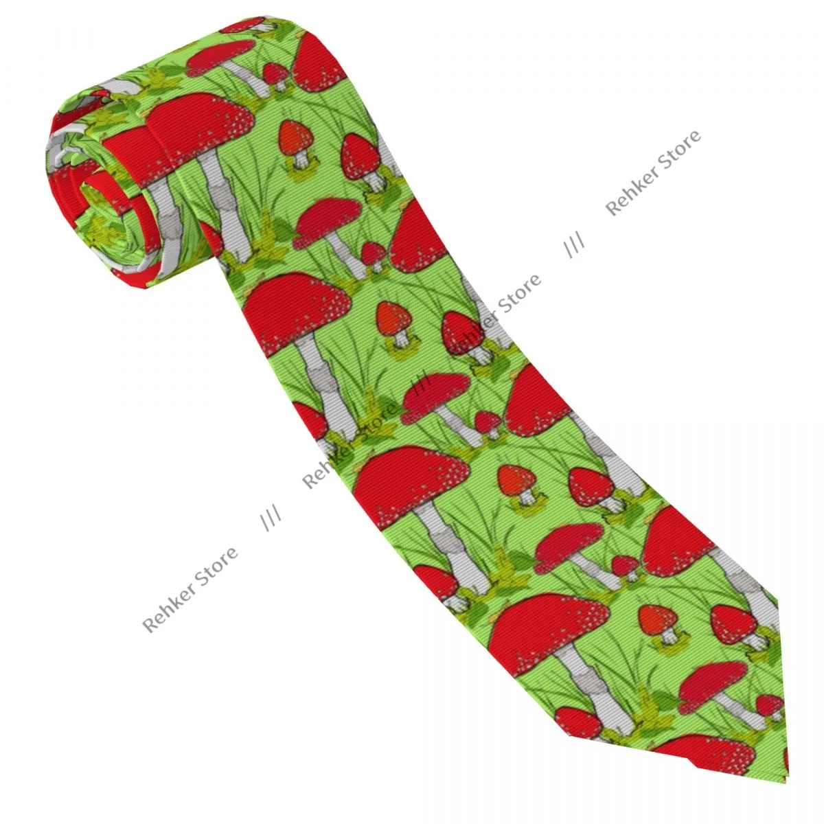 Red Fly Agaric Mushrooms Tie Necktie Tie Clothing Accessories