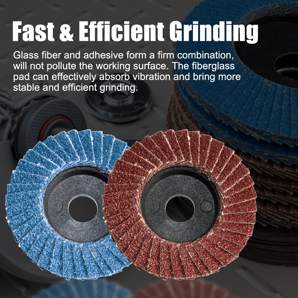 XCAN 5pcs 2 inch Flat Flap Discs Grinding Wheels 80 Grit Mini Sanding Disc For Angle Grinder Metal Polishing Wood Abrasive Tools