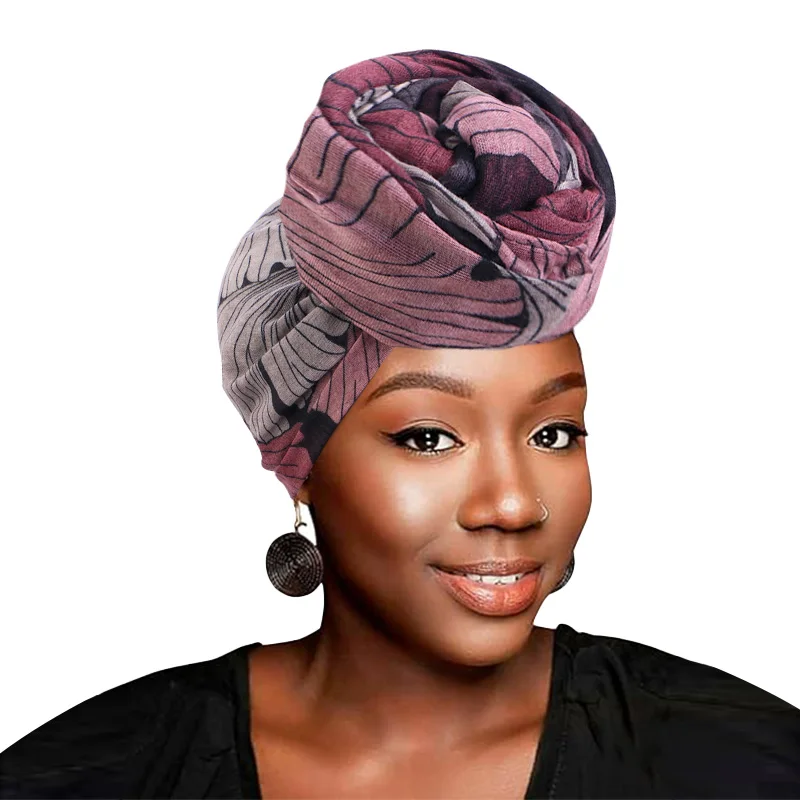 New Women Cotton voile Head Wrap Scarf Knot Turban Long Hair Scarf Shawl Hijab Headscarf Headwrap Tie Headband Hair Accessories