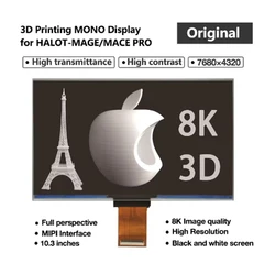 Módulo de pantalla monocromática de 10,3 pulgadas, 7680X4320, 8K LCD, pantalla Lcd de impresora 3D Mono de 10,3 pulgadas para CREALITY Halot-Mage Pro