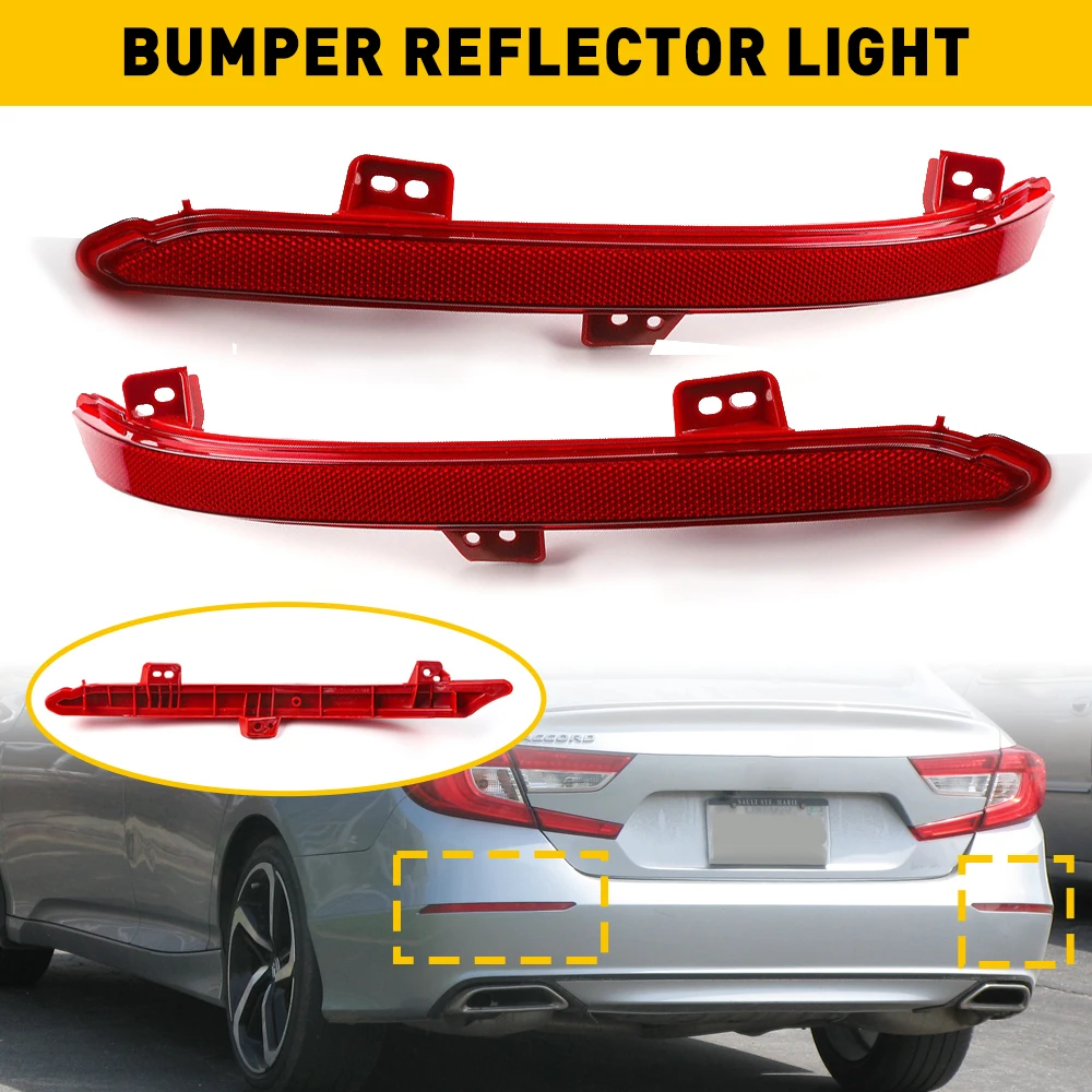 Rear Bumper Reflector Light Lamp Case For Honda Accord 2018 2019 2020 2021 2022 OE 33555TVAA01 HO1184113 33505TVAA01 HO1185113