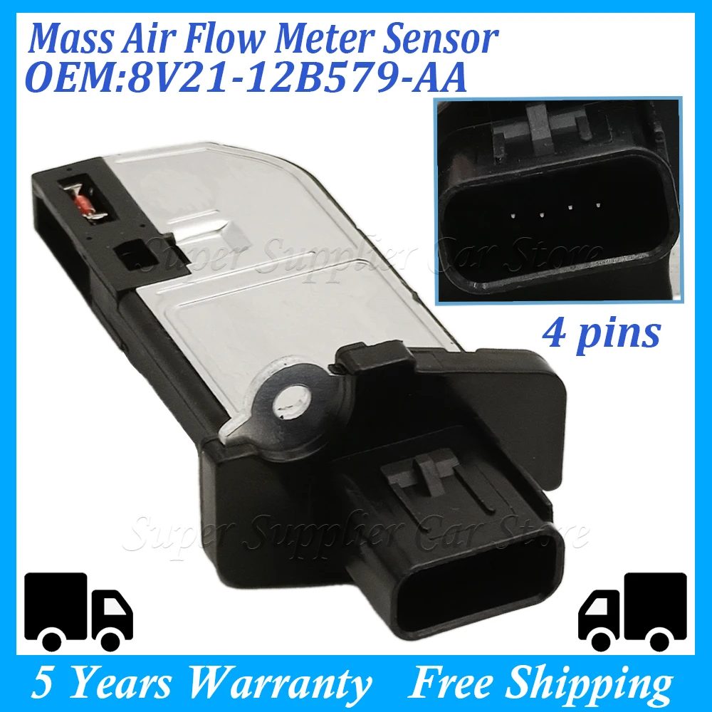 For FORD B-MAX GALAXY MONDEO RANGER TRANSIT New Mass Air Flow Sensor MAF Meter AFH70M-83 1516668 135089 30757655 8V21-12B579-AA