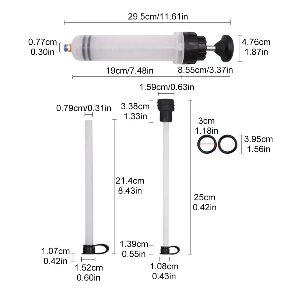 Automotive Fluid Extractors Pumps Oil Change Syringes With Hose Manual Fuels Suction & Filler Fluid Oil Change Evacuator 500cc