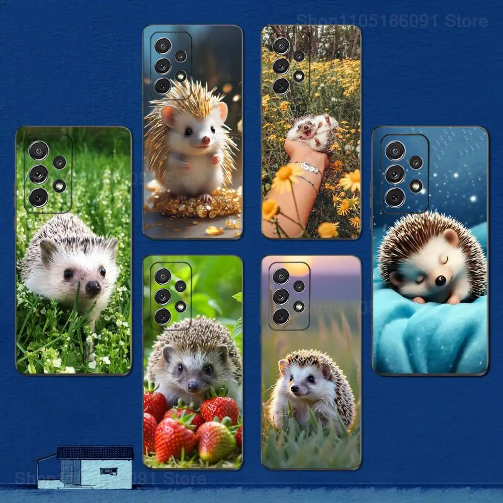 

Cute Art Hedgehog Baby Case For Samsung S22,S21,S9,S25,S24,S23,Ultra,FE,S20,S10,Plus,Lite,Soft Silicone Black