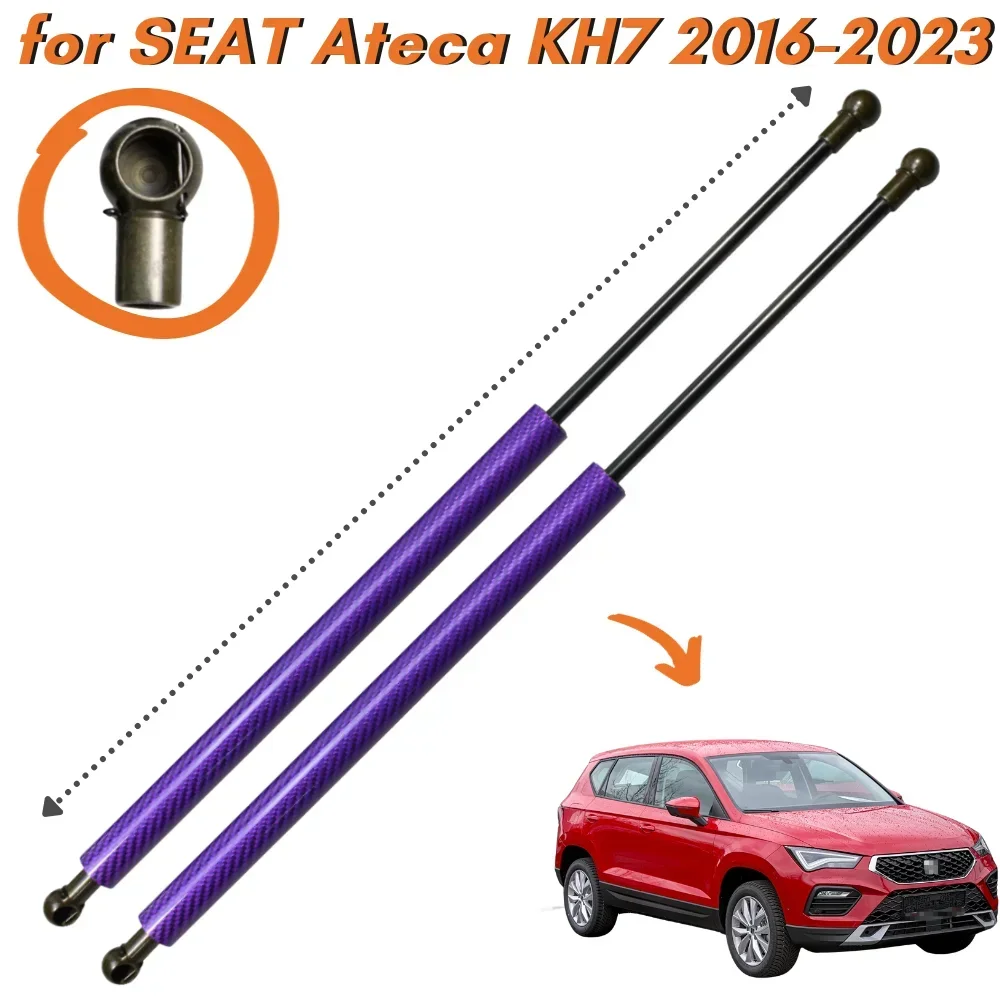 Qty(2) Rozpórki maski silnika do SEAT Ateca (KH7) 2016-2023 Jetta VS5/VS7 Przednia maska silnika Modyfikacja Sprężyny gazowe Amortyzatory Podnośniki