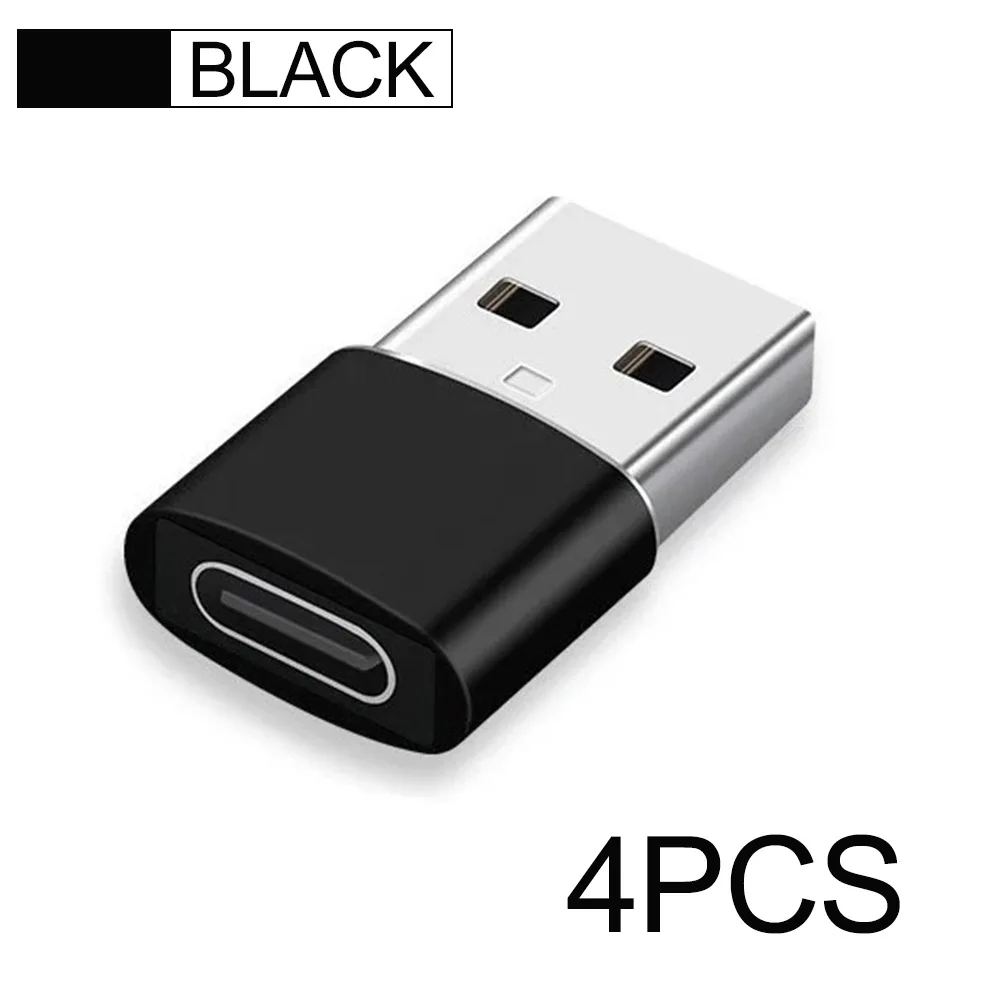 USB C타입 OTG 어댑터, USB USB-C 수-마이크로 USB C타입 암 변환기, 맥북 삼성 S20 USBC OTG 커넥터, 4 개