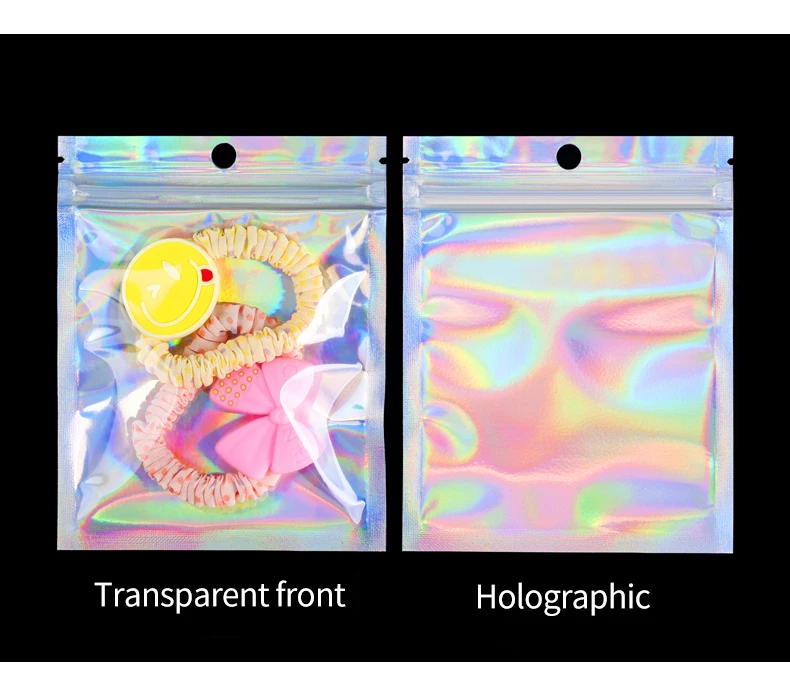 100 Stück selbst klebende Lasers chmuck transparente Kunststoff verpackungs beutel Süßigkeiten Postkarten Schmuck verpackung Geschenk Aufbewahrung beutel – Detail 8