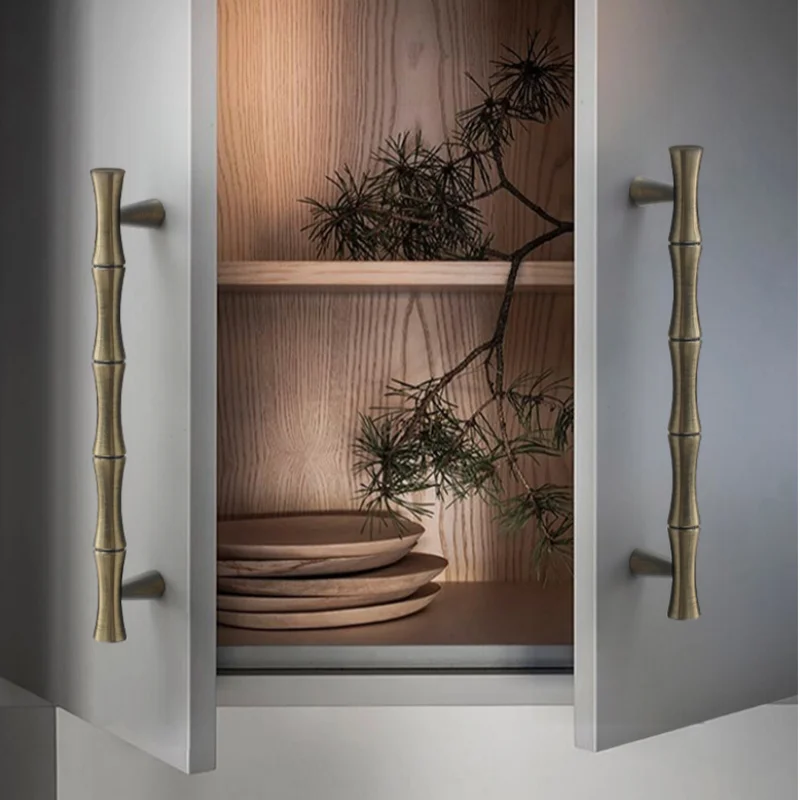 Retro Cabinet Branch Handle Wardrobe Closet Handles Drawer Knobs Bamboo Pulls Kitchen Cabinet Storage Handles for Furniture