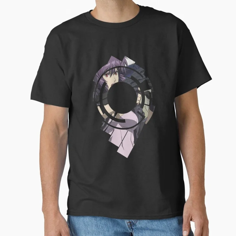 

Public security 9 section Ghost anime Motoko Ghost In The Shell Cyberpunk Cyborg Girl T shirt Large size Tops y2k clothes