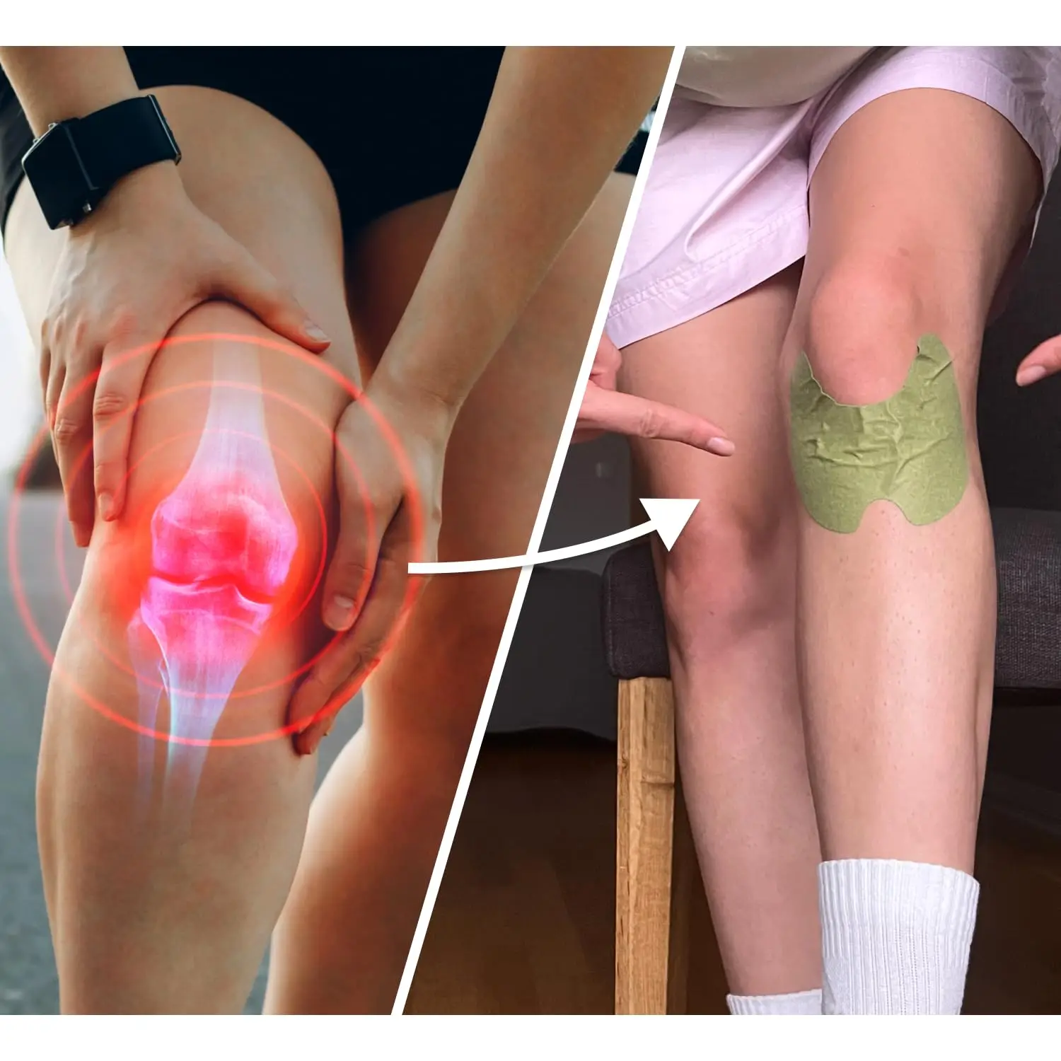 72/60/36/6/1PCS Warme Knie Patch Akupunktur Patch Fitness Lauf Wärme Patch Langlebige knie Paste für Sportler Büro Arbeiter – Detail 4
