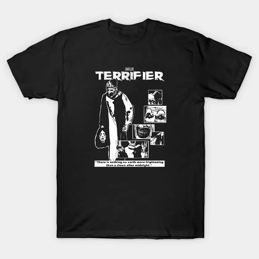 

The Clown Art horror movie terrifier 2 slasher film scary halloween scream film killer clown 100% cotton printed t shirt for men