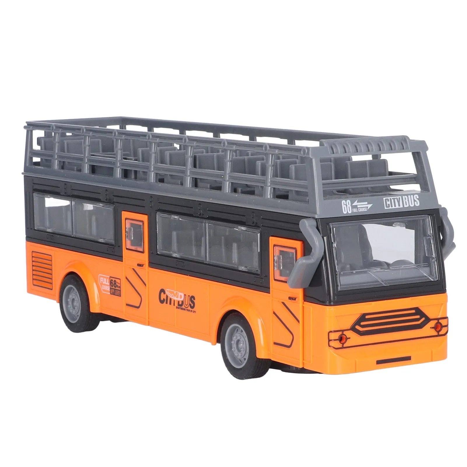 Remote Control Bus Electronic 4 Channels Opening Doors Acceleration Function RC Double Decker Bus QH204  Bus